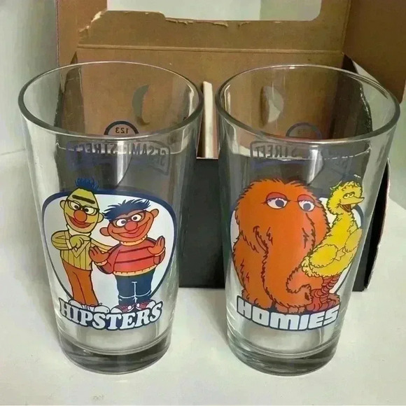 2012 Collectors Series  Sesame Street limited edition 16 oz glasses made in USA - Picture 4 of 11
